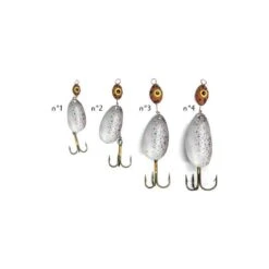 CUILLER TOUNANTE TECHNIPÊCHE ZIG ZAG NICKEL MOUCHETE ARGENT