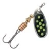 CUILLER TOURNANTE EVIA DOTTY MOD 11 - ARGENT/NOIR POINTS JAUNES -Matériel De Pêche Sportive cuiller tournante evia dotty mod 11 argent noir points jaunes z 1639 163929