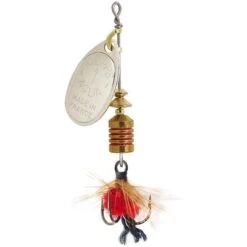 CUILLER TOURNANTE MEPPS AGLIA ARGENT MOUCHE ROUGE