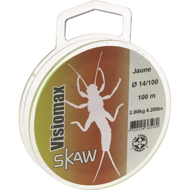 NYLON TRUITE SKAW VISIOMAX - JAUNE FLUO 3 NYLON TRUITE SKAW VISIOMAX - JAUNE FLUO