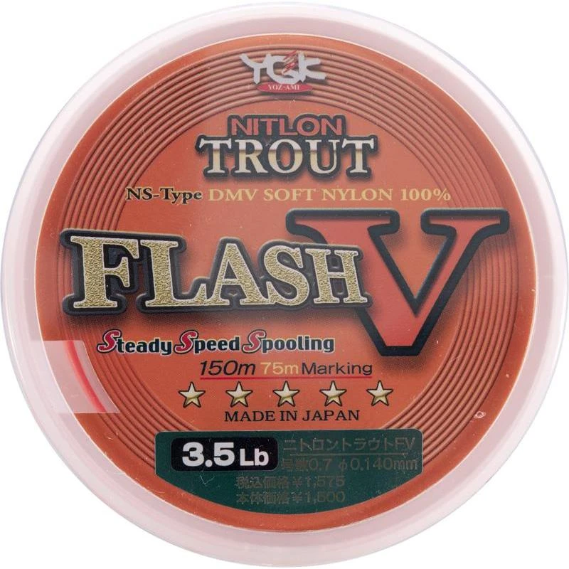 NYLON TRUITE YGK FLASH V TROUT - 150M 3 NYLON TRUITE YGK FLASH V TROUT - 150M